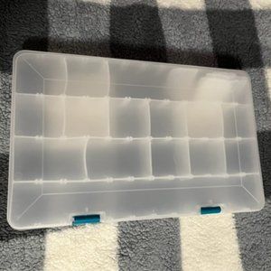 Plastic Storage case with Adjustable Compartments for Crafts Jewelry B…